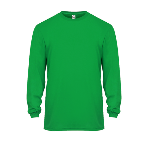 Badger Sport C2 L/S Tee, Sizes 2XL-4XL (510400-001208), Color 'Kelly'